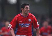 17 February 2002; Peter Hutton of Shelbourne during the eircom League Premier Division match between Bray Wanderers and Shelbourne at the Carlisle Grounds in Bray, Wicklow. Photo by David Maher/Sportsfile