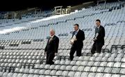 1 February 2017; In attendance at the GAA Annual Finances launch, are from left, Uachtarán Chumann Lúthchleas Gael Aogán Ó Fearghail, Peter McKenna, Commercial Manager of the GAA and Stadium Director, Croke Park and Tom Ryan, Director of Finance, at Croke Park in Dublin. Photo by Piaras Ó Mídheach/Sportsfile