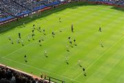 26 June 2011; The Kildare team go through their warm-up before the game. Leinster GAA Football Senior Championship Semi-Final, Dublin v Kildare, Croke Park, Dublin. Picture credit: Brendan Moran / SPORTSFILE