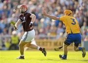 2 July 2011; Iarla Tannian, Galway, in action against Cian Dillon, Clare. GAA Hurling All-Ireland Senior Championship, Phase 2, Galway v Clare, Pearse Stadium, Salthill, Galway. Picture credit: Stephen McCarthy / SPORTSFILE
