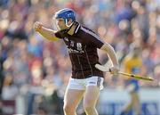 2 July 2011; Damien Hayes, Galway, celebrates after scoring his side's first goal. GAA Hurling All-Ireland Senior Championship, Phase 2, Galway v Clare, Pearse Stadium, Salthill, Galway. Picture credit: Stephen McCarthy / SPORTSFILE
