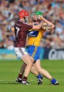 2 July 2011; Adrian Cullinane, Galway, in action against Cathal McInerney, Clare. GAA Hurling All-Ireland Senior Championship, Phase 2, Galway v Clare, Pearse Stadium, Galway. Picture credit: Barry Cregg / SPORTSFILE