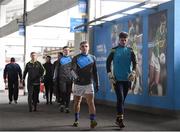 5 February 2017; Tipperary players Kevin Fahey, left, and goalkeeper Evan Comerford make their way to the team dressing room before the Allianz Football League Division 3 Round 1 match between Tipperary and Antrim at Semple Stadium in Thurles, Co. Tipperary. Photo by Matt Browne/Sportsfile