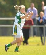 3 July 2011; Ger Doherty, Meath, celebrates after scoring her side's winning point. TG4 Ladies Football Leinster Senior Championship Semi-Final, Dublin v Meath, Naomh Mhearnog, Portmarnock, Co. Dublin. Photo by Sportsfile