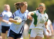 3 July 2011; Amy Ring, Dublin, in action against Louise McKeever, Meath. TG4 Ladies Football Leinster Senior Championship Semi-Final, Dublin v Meath, Naomh Mhearnog, Portmarnock, Co. Dublin. Photo by Sportsfile