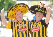 3 July 2011; Kilkenny supporters and brothers Richard and Seamus Dawson, right, on the way to the Leinster GAA Hurling Championship Finals. Croke Park, Dublin. Picture credit: Brian Lawless / SPORTSFILE