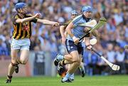 3 July 2011; Conal Keaney, Dublin, in action against Brian Hogan, left, and J.J. Delaney, Kilkenny. Leinster GAA Hurling Senior Championship Final, Kilkenny v Dublin, Croke Park, Dublin. Picture credit: Brian Lawless / SPORTSFILE