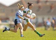 3 July 2011; Katie O'Brien, Meath, in action against Gemma Fay, Dublin. TG4 Ladies Football Leinster Senior Championship Semi-Final, Dublin v Meath, Naomh Mhearnog, Portmarnock, Co. Dublin. Photo by Sportsfile