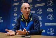 6 February 2017; Leinster backs coach Girvan Dempsey speaking during a press conference at Rosemount in UCD, Dublin. Cody Glenn/SPORTSFILE