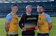 8 February 2017; Dublin footballer and All-Ireland winner Paul Flynn, mental health advocate Alan O’Mara, legendary GAA commentator Mícheál Ó Muircheartaigh, Pieta House Chief Clinical Officer Cindy O’Connor and Árd Stiúrthoir of the GAA Paraic Duffy gathered at Croke Park today to launch the new Pieta House suicide bereavement services brochure. The brochure is to publicise that Pieta House now offers suicide bereavement counselling and the free 24-hour suicide helpline 1800 247 247 in addition to counselling for those in suicidal crisis and people who self-harm. For more information, visit www.pieta.ie. Pictured are, from left, Paul Flynn, Mícheál Ó Muircheartaigh, and Alan O'Mara. Croke Park in Dublin. Photo by Piaras Ó Mídheach/Sportsfile