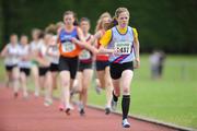 10 July 2011; Siofra Cleirigh Buttner, from Dundrum South Dublin, on her way to winning the Girls Under 17 800m Final. Woodie’s DIY Juvenile Track and Field Championships of Ireland, Tullamore Harriers, Tullamore, Co. Offaly. Picture credit: Matt Browne / SPORTSFILE