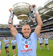 10 July 2011; Eoghan O'Gara, Dublin, celebrates with the Delaney Cup. Leinster GAA Football Senior Championship Final, Dublin v Wexford, Croke Park, Dublin. Picture credit: Oliver McVeigh / SPORTSFILE