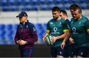 10 February 2017; Ireland head coach Joe Schmidt, left, with Conor Murray, centre, and Jack McGrath during the captain's run at the Stadio Olimpico in Rome, Italy. Photo by Ramsey Cardy/Sportsfile