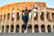 10 February 2017; Ireland supporter Thomas Maloney pictured outside The Colosseum ahead of Ireland's RBS Six Nations Championship game against Italy tomorrow in Rome, Italy. Photo by Ramsey Cardy/Sportsfile