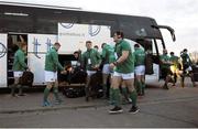 10 February 2017; Ireland U20 players arrive ahead of the RBS U20 Six Nations Rugby Championship match between Italy and Ireland at Stadio Enrico Chersoni in Prato, Italy. Photo by Massimiliano Pratelli/SPORTSFILE