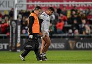 10 February 2017; Charles Piutau of Ulster leaving the field with an injury accompanied by Dr Michael Webb during the Guinness PRO12 Round 14 match between Ulster and Edinburgh Rugby at Kingspan Stadium in Belfast. Photo by Oliver McVeigh/Sportsfile