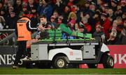 10 February 2017; Michael Allen of Edinburgh Rugby leaving the field on a stretcher after being injured in the second half during the Guinness PRO12 Round 14 match between Ulster and Edinburgh Rugby at Kingspan Stadium in Belfast. Photo by Piaras Ó Mídheach/Sportsfile