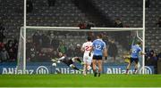 11 February 2017; The Tyrone goalkeeper Niall Morgan dives to his right to save a penalty kick from Dean Rock of Dublin during the Allianz Football League Division 1 Round 2 match between Dublin and Tyrone at Croke Park in Dublin. Photo by Ray McManus/Sportsfile