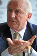 15 July 2011; Republic of Ireland manager Giovanni Trapattoni speaking during a squad announcement ahead of his side's International Friendly against Croatia on August the 10th. Riverview Suite, Falls Hotel, Ennistymon, Co. Clare. Picture credit: Diarmuid Greene / SPORTSFILE