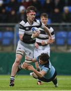 12 February 2017; Ruadhan Byron of Belvedere College is tackled by Stephen Judge of St Michael's College during the Bank of Ireland Leinster Schools Senior Cup second round game between Belvedere College and St Michael's College at Donnybrook Stadium in Donnybrook, Dublin. Photo by Eóin Noonan/Sportsfile