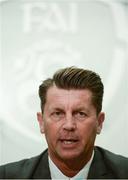 13 February 2017; Republic of Ireland Women's Senior manager Colin Bell speaking during the Republic of Ireland Women's Senior Team press conference at FAI HQ, Abbotstown, Dublin. Photo by Eóin Noonan/Sportsfile