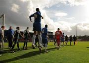 16 July 2011; A general view of the Birmingham City and Cork City players taking to the field. Pre-season Friendly, Cork City v Birmingham City, Turners Cross Stadium, Cork. Picture credit: Barry Cregg / SPORTSFILE