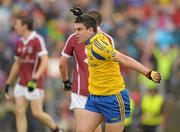 17 July 2011; Enda Lannon, Roscommon, celebrates after scoring his side's first goal. Connacht GAA Football Minor Championship Final, Roscommon v Galway, Dr. Hyde Park, Roscommon. Photo by Sportsfile