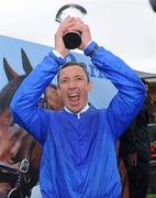 17 July 2011; Frankie Dettori celebrates after winning the Darley Irish Oaks aboard Blue Bunting. The Curragh Racecourse, The Curragh, Co. Kildare. Picture credit: Matt Browne / SPORTSFILE