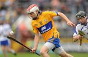 10 July 2011; Shane O'Donnell, Clare, in action against Jamie Barron, Waterford. Munster GAA Hurling Minor Championship Final, Clare v Waterford, Pairc Ui Chaoimh, Cork. Picture credit: Stephen McCarthy / SPORTSFILE