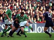 2 March 2002; Ireland's Brian O'Driscoll during the Lloyds TSB Six Nations Rugby Championship match between Ireland and Scotland at Lansdowne Road in Dublin. Photo by Brendan Moran/Sportsfile