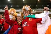 11 June 2013; British & Irish Lions supporters Marissa Domingo and Russell Regan, from Foxrock, Dublin, during the British & Irish Lions Tour 2013 match between Combined Country and British & Irish Lions at Hunter Stadium in Newcastle, New South Wales, Australia. Photo by Stephen McCarthy/Sportsfile