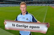 13 June 2013; The GAA's Coiste na Gaeilge today confirmed that some of the association's top hurlers and footballers have agreed to participate in a campaign to raise awareness of the close ties between the GAA and the language and to try to encourage more people to speak whatever 'Gaeilge' they have. In attendance at the GAA Coiste na Gaeilge Irish Language Promotion is Dublin dual player Ciarán Kilkenny. Croke Park. Photo by Barry Cregg/Sportsfile