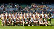 8 June 2013; The Donegal panel prior to the Nicky Rackard Cup Final match between Donegal and Roscommon at Croke Park in Dublin. Photo by Oliver McVeigh/Sportsfile