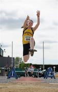 23 July 2011; Karen Dunne, Bohermeen A.C., Co. Meath, in action in the U-18 Girl's Long Jump during the Woodie's DIY Juvenile Track and Field Championships of Ireland, Tullamore Harriers, Tullamore, Co. Offaly. Picture credit: Barry Cregg / SPORTSFILE