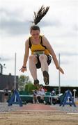 23 July 2011; Karen Dunne, Bohermeen A.C., Co. Meath, in action in the U-18 Girl's Long Jump during the Woodie's DIY Juvenile Track and Field Championships of Ireland, Tullamore Harriers, Tullamore, Co. Offaly. Picture credit: Barry Cregg / SPORTSFILE