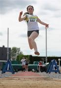 23 July 2011; Saragh Buggy, St. Abbans A.C., Co. Laois, in action in the U-18 Girl's Long Jump during the Woodie's DIY Juvenile Track and Field Championships of Ireland, Tullamore Harriers, Tullamore, Co. Offaly. Picture credit: Barry Cregg / SPORTSFILE