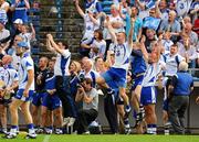 24 July 2011; Eoin Kelly, Waterford, celebrates with his team-mates after Thomas Ryan scored his side's second goal. GAA Hurling All-Ireland Senior Championship Quarter Final, Waterford v Galway, Semple Stadium, Thurles, Co. Tipperary. Picture credit: Dáire Brennan / SPORTSFILE