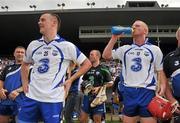 24 July 2011; Waterford's Eoin Kelly, left, and John Mullane stand on the sideline during the final moments of the game. GAA Hurling All-Ireland Senior Championship Quarter Final, Waterford v Galway, Semple Stadium, Thurles, Co. Tipperary. Picture credit: Diarmuid Greene / SPORTSFILE