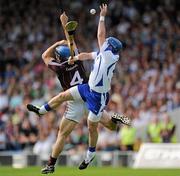 24 July 2011; Shane Walsh, Waterford, in action against David Collins, Galway. GAA Hurling All-Ireland Senior Championship Quarter Final, Waterford v Galway, Semple Stadium, Thurles, Co. Tipperary. Picture credit: Ray McManus / SPORTSFILE
