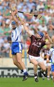 24 July 2011; Michael Walsh, Waterford, in action against Damien Hayes, Galway. GAA Hurling All-Ireland Senior Championship Quarter Final, Waterford v Galway, Semple Stadium, Thurles, Co. Tipperary. Picture credit: Diarmuid Greene / SPORTSFILE