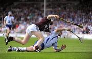 24 July 2011; Noel Connors, Waterford, in action against Damien Hayes, Galway. GAA Hurling All-Ireland Senior Championship Quarter Final, Waterford v Galway, Semple Stadium, Thurles, Co. Tipperary. Picture credit: Ray McManus / SPORTSFILE