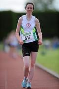 23 July 2011; Karen Bourke, St. Coca's A.C., Co. Kildare, in action in the U-15 Girl's 2000m Walk during the Woodie's DIY Juvenile Track and Field Championships of Ireland, Tullamore Harriers, Tullamore, Co. Offaly. Picture credit: Barry Cregg / SPORTSFILE