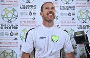 29 July 2011; Airtricity League XI assistant manager Kenny Cunningham during a press conference ahead of the Dublin Super Cup. Aviva Stadium, Lansdowne Road, Dublin. Picture credit: David Maher / SPORTSFILE