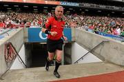 31 July 2011; Referee Pat McEnaney makes his way on to the field. GAA Football All-Ireland Senior Championship Quarter-Final, Kerry v Limerick, Croke Park, Dublin. Picture credit: Oliver McVeigh / SPORTSFILE