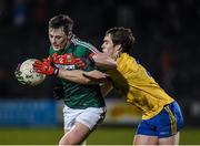 25 February 2017; Diarmuid O'Connor of Mayo in action against David Murray of Roscommon during the Allianz Football League Division 1 Round 3 match between Mayo and Roscommon at Elverys MacHale Park in Castlebar, Co Mayo. Photo by Seb Daly/Sportsfile