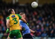 26 February 2017; Eoghan O'Gara of Dublin in action against Neil McGee of Donegal during the Allianz Football League Division 1 Round 3 match between Donegal and Dublin at MacCumhaill Park in Ballybofey, Co Donegal. Photo by Stephen McCarthy/Sportsfile
