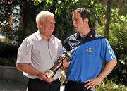 2 August 2011; Andy Slater, St. Patrick's GAA Club, Palmerstown, Co. Dublin, pictured with Dublin hurler Ryan O'Dwyer, after winning the Vodafone Dublin Finest Supporter award. Vodafone Dublin Finest Supporter Awards, Conrad Hotel, Dublin. Picture credit: David Maher / SPORTSFILE