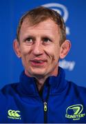 3 March 2017; Leinster head coach Leo Cullen speaking during a press conference at the RDS Arena in Dublin. Photo by Seb Daly/Sportsfile