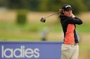 6 August 2011; Ireland's Lisa Maguire watches her drive from the 1st teebox during the Ladies Irish Open Golf Championship. Killeen Castle, Dunsany, Co. Meath. Photo by Sportsfile