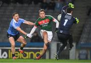 4 March 2017; Cillian O'Connor of Mayo has his shot saved by Dublin goalkeeper Stephen Cluxton during the Allianz Football League Division 1 Round 4 match between Dublin and Mayo at Croke Park in Dublin. Photo by Brendan Moran/Sportsfile